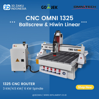 OMNI 1325 CNC Router 130x250 cm with Ballscrew and Hiwin Linear Rail - 6 KW HSD Air Spindle